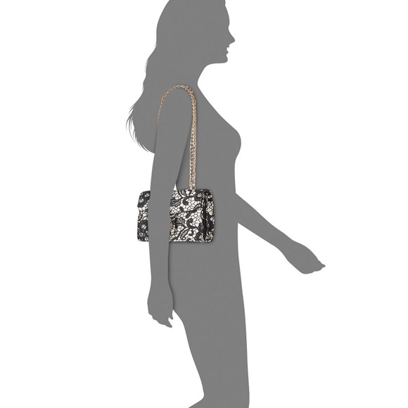 Betsey Johnson Lady Lace Chain Strap shoulder Bag - Picture 6 of 7